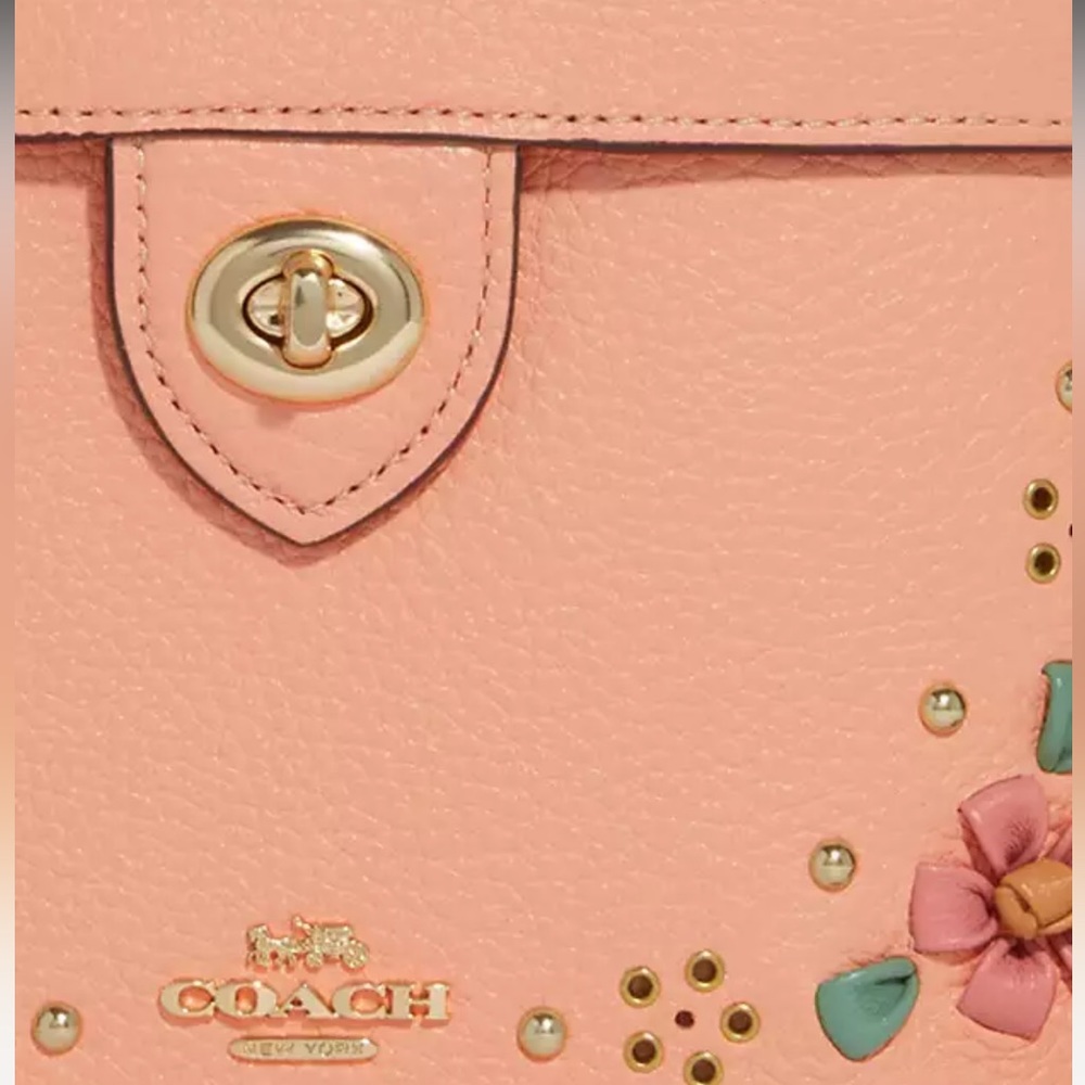 NWT Authentic Coach Kay Crossbody With Floral Whipstitch - Picture 4 of 14